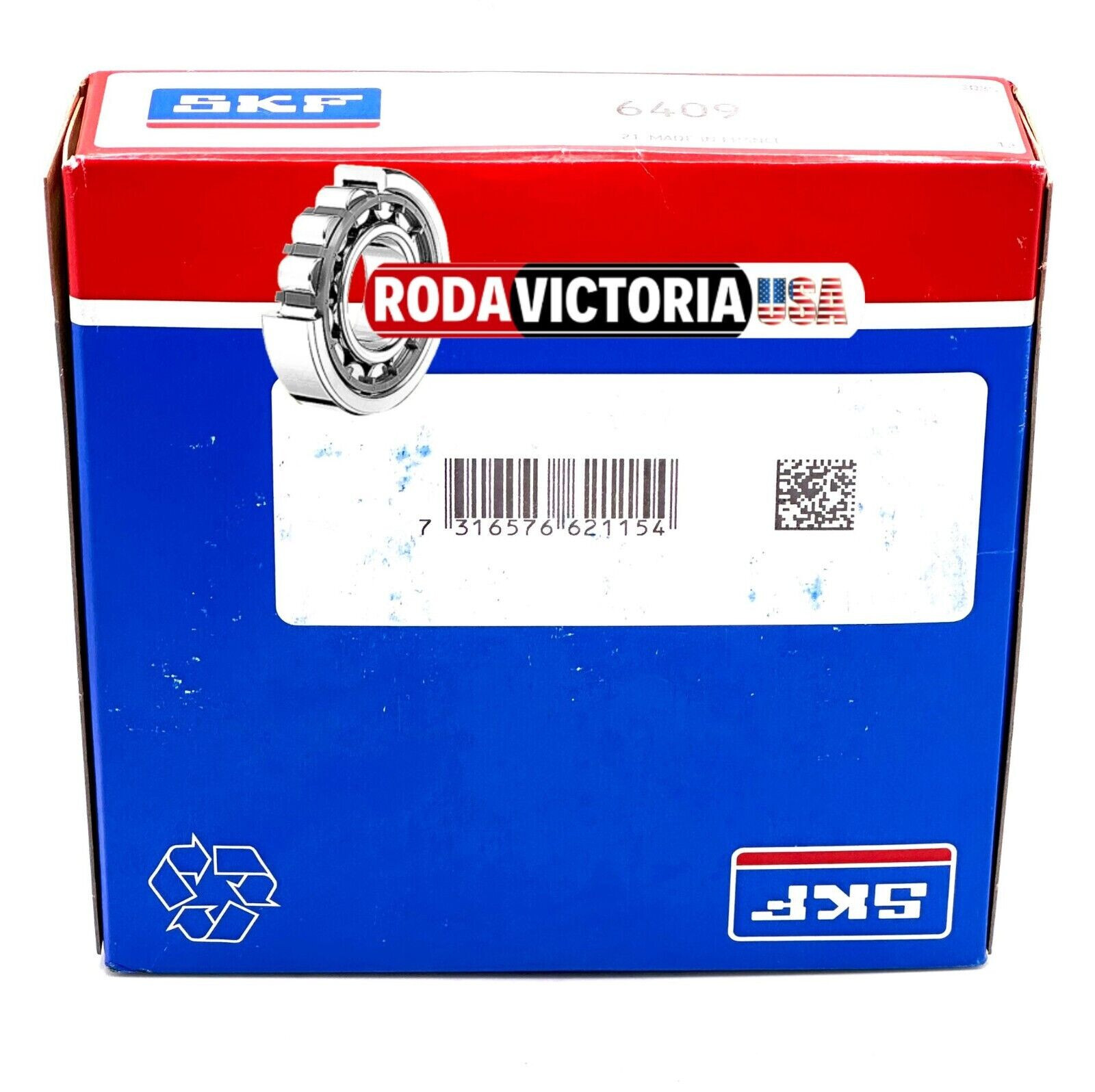SKF 6409 C3 Single Row Ball Bearing, OPEN TYPE, NO SEALS 45X120X29mm