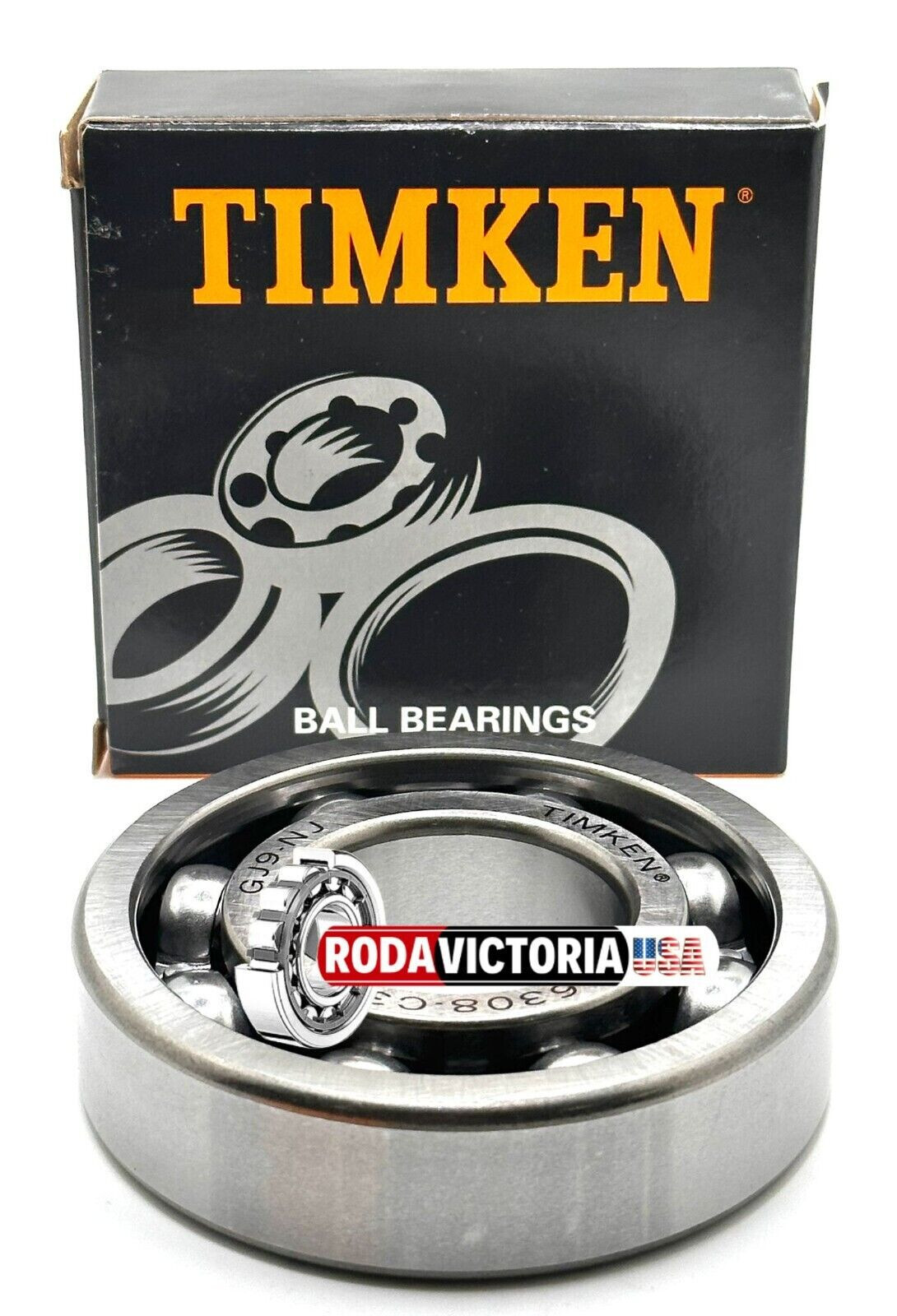 TIMKEN 6308 DEEP GROOVE BALL BEARING, OPEN, NO SEALS 40x90x23mm