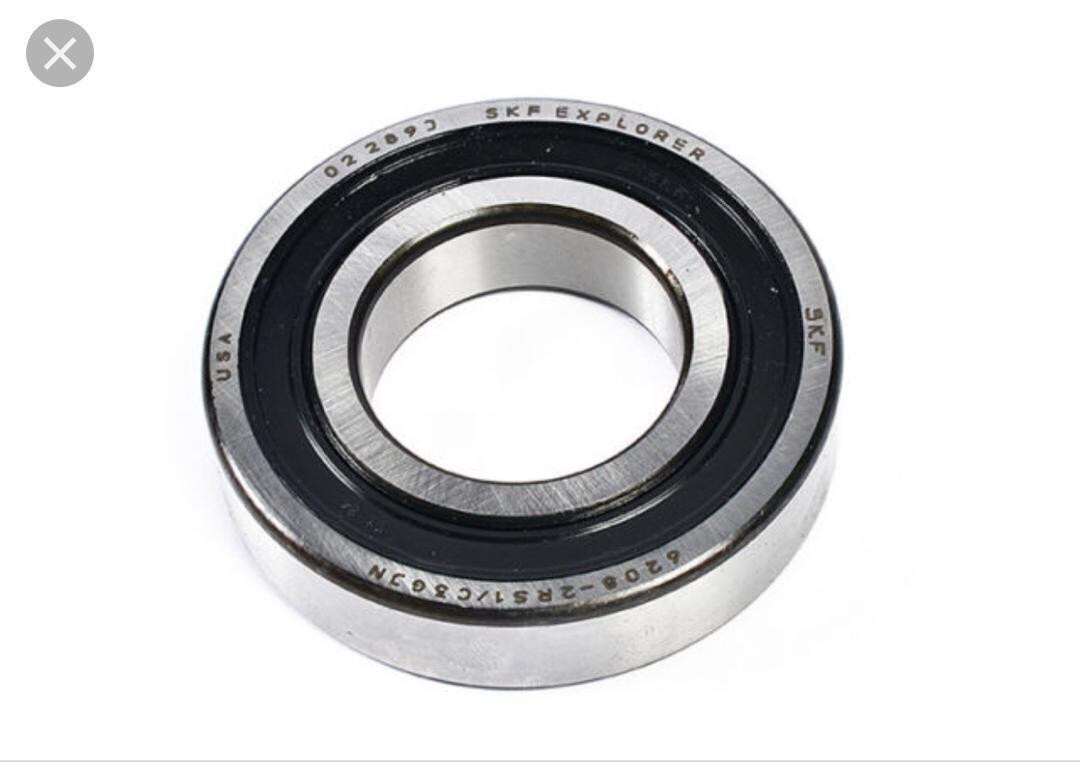 SKF 6208 2RS1 C3 GJN Deep Groove Ball Bearing, Rubber Sealed 40x80x18 mm