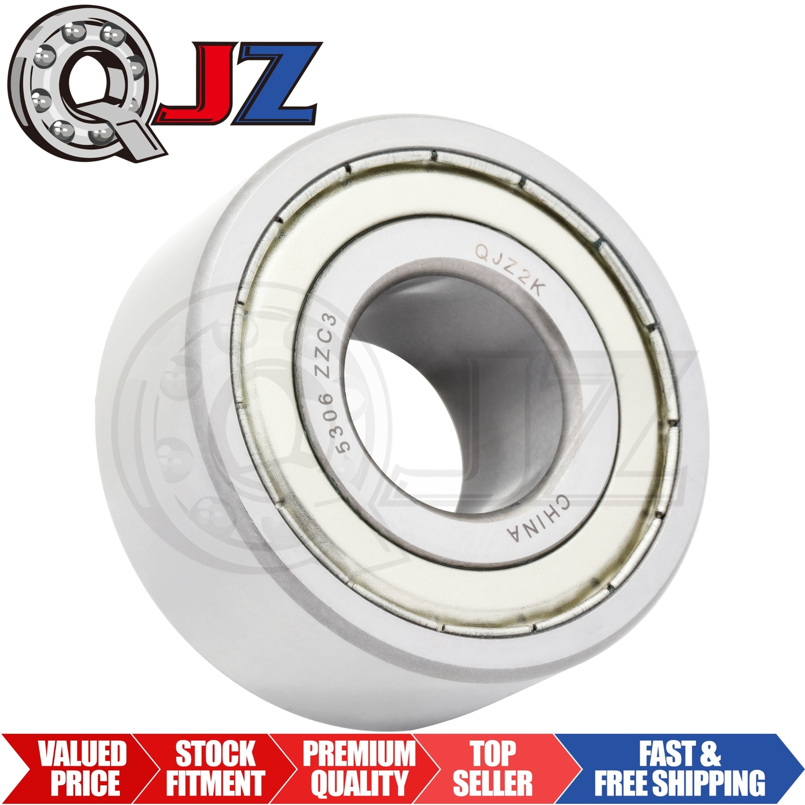 [Qty.1] 5306-ZZ New Angular Contact Ball Bearing [30mm ID x 72mm OD x 30.2mm W]