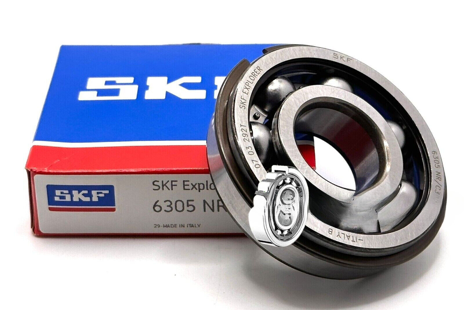 SKF 6305 NR C3 BALL BEARING, OPEN, NO SEALS + SNAP RING 25x62x17mm SKF
