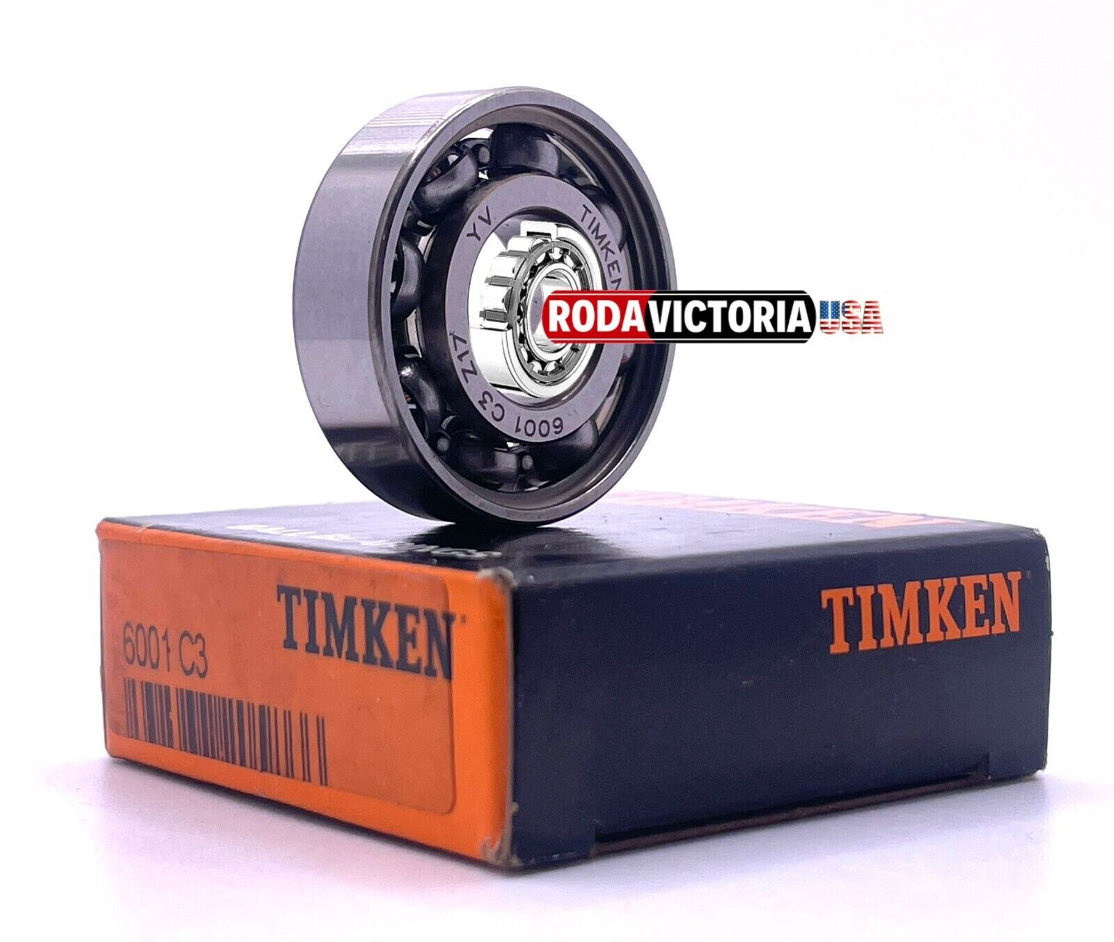 TIMKEN 6001 C3 DEEP GROOVE BALL BEARING, OPEN NO SEALS 12x28x8mm