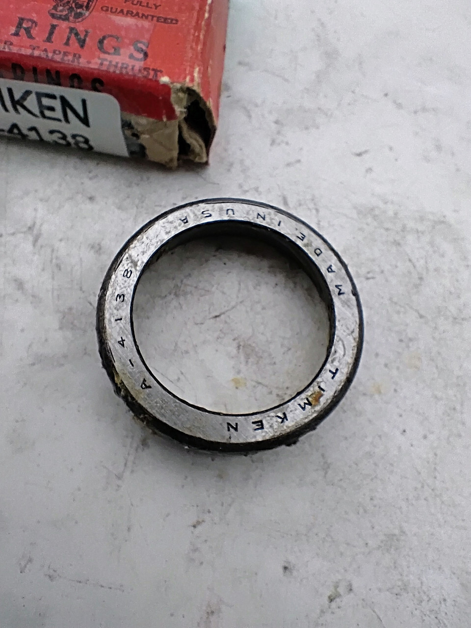 Timken A-4138 Steering Gear Worm Bearing Cup 1949-1954 Chrysler NOS