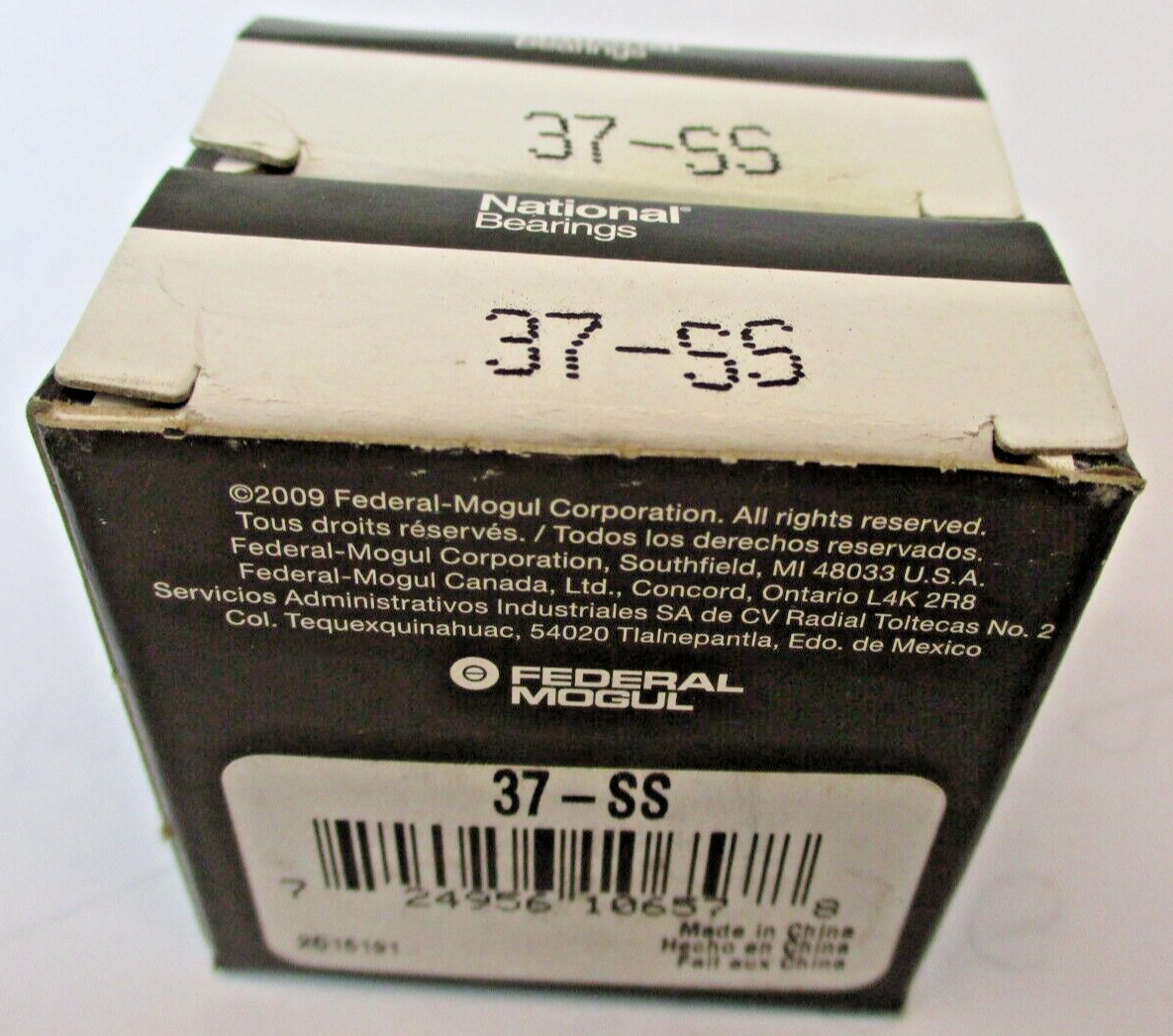 National 627Z 37-SS Bearings Lot of 2 Pieces A4750IPL