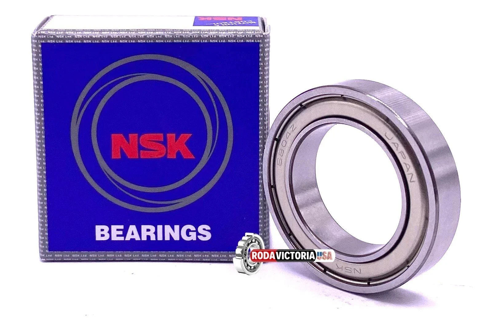 NSK Japan, 6804 ZZ C3 Deep Groove Ball Bearing, Metal Shielded 61804 20x32x7 mm