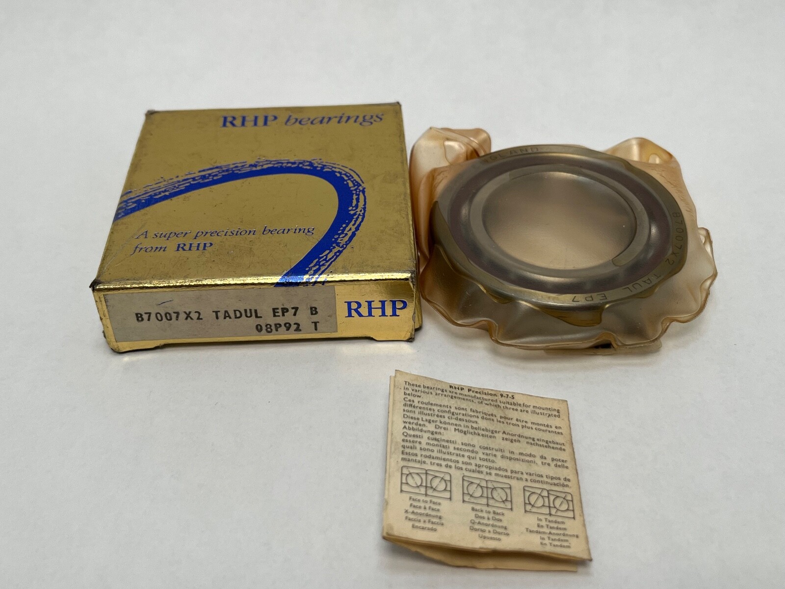 RHP 7007CTDULP4-1/2PR Bearing 35x62x14mm 7007-C-T-DUL-P4 7007CTDULEP7 England