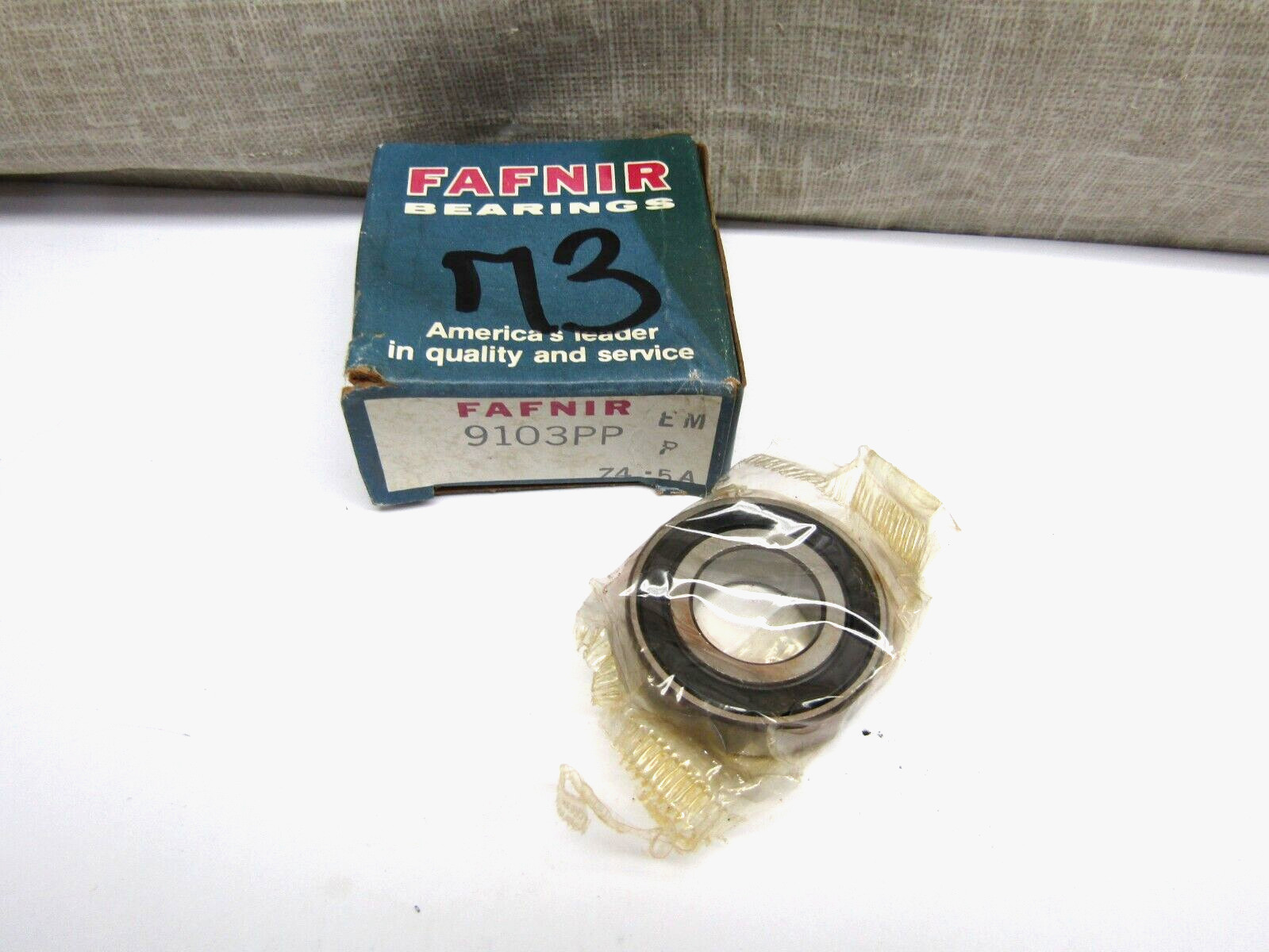 Fafnir 9103PP 17mm X 35mm X 10mm Sealed Bearing