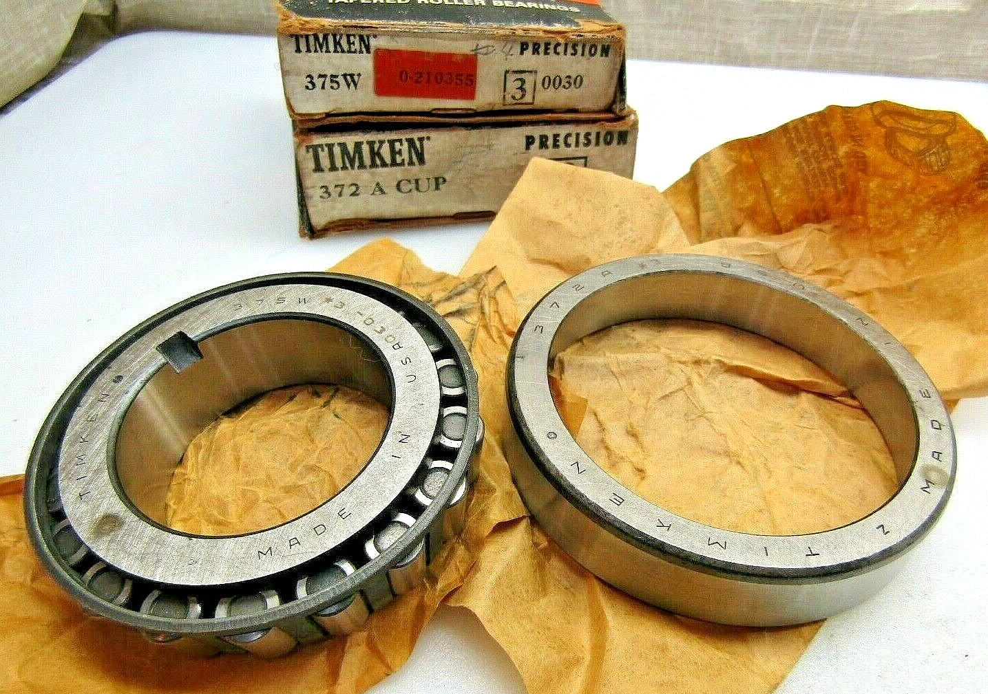 Timken 375W*3 372A*3 Precision 3 Tapered Roller Bearing Cup + Cone Made in USA