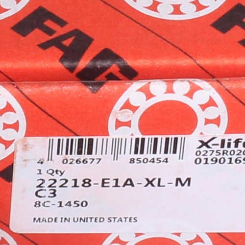 22218-E1A-XL-M-C3 FAG 90 x 160 x 40 mm SPHERICAL ROLLER