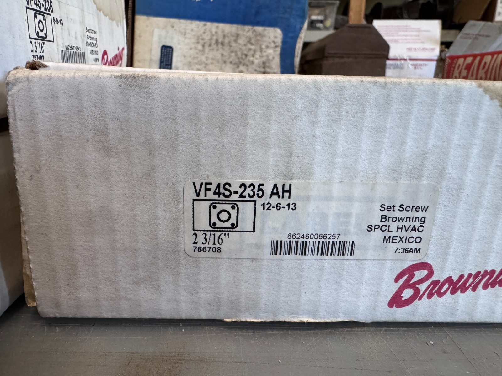 Browning 4-Bolt Flange Ball Bearing Unit HVAC VF4S-235AH