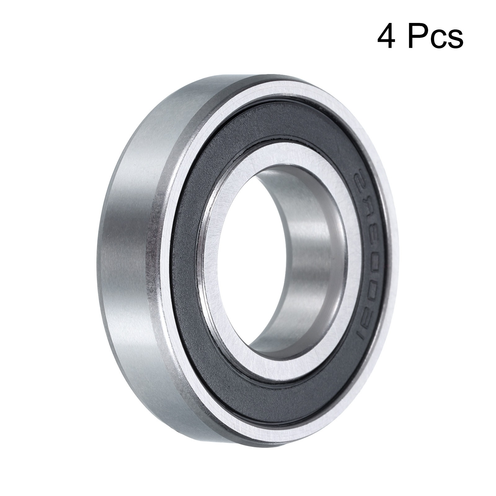 4 Pcs 16003-2RS Deep Groove Ball Bearing, 18x35x8 mm Double Sealed Bearing Z0