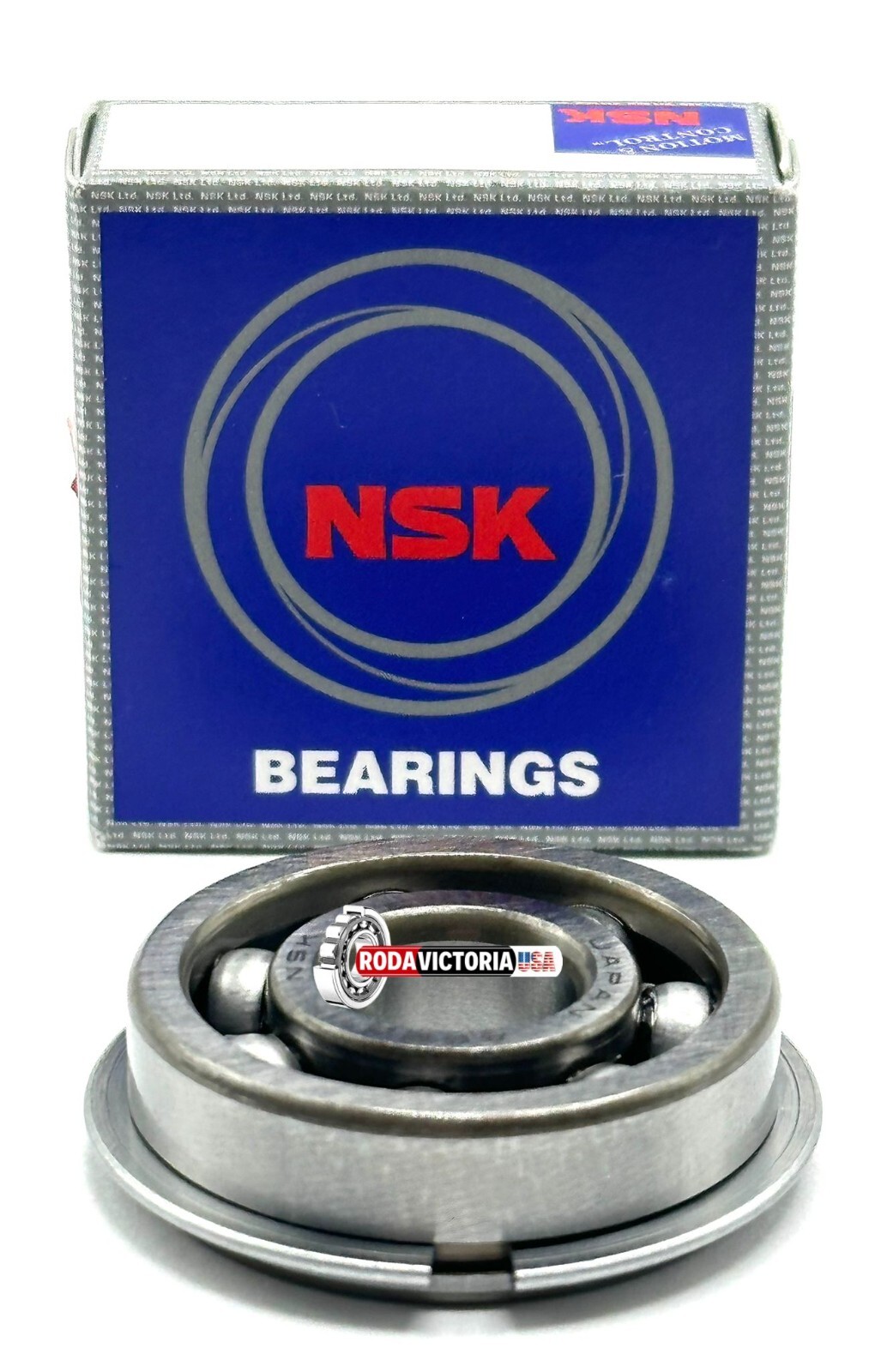 NSK 6201 NR Ball Bearing, Open Type, No Seals + Snap Ring 12x32x10 mm