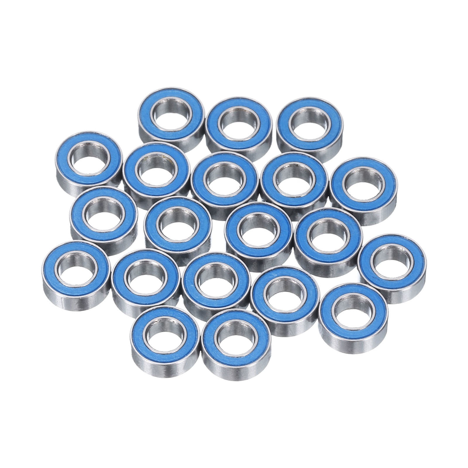 20pcs MR84-2RS Miniature Ball Bearings 4x8x3mm Double Sealed Bearings Blue