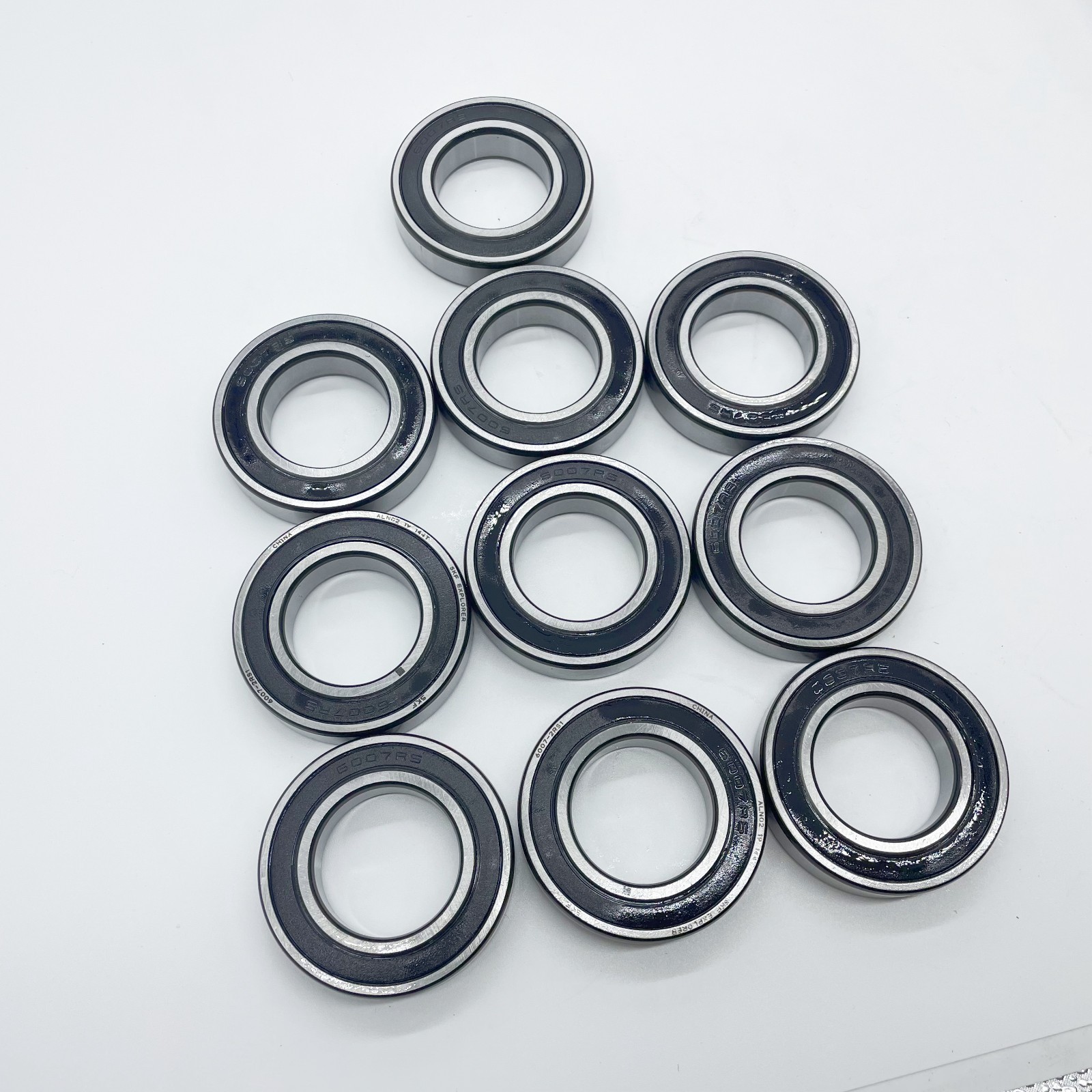 10pcs 6007 2RS1 Rubber Sealed Deep Groove Ball Bearing 35x62x14mm 6007RS