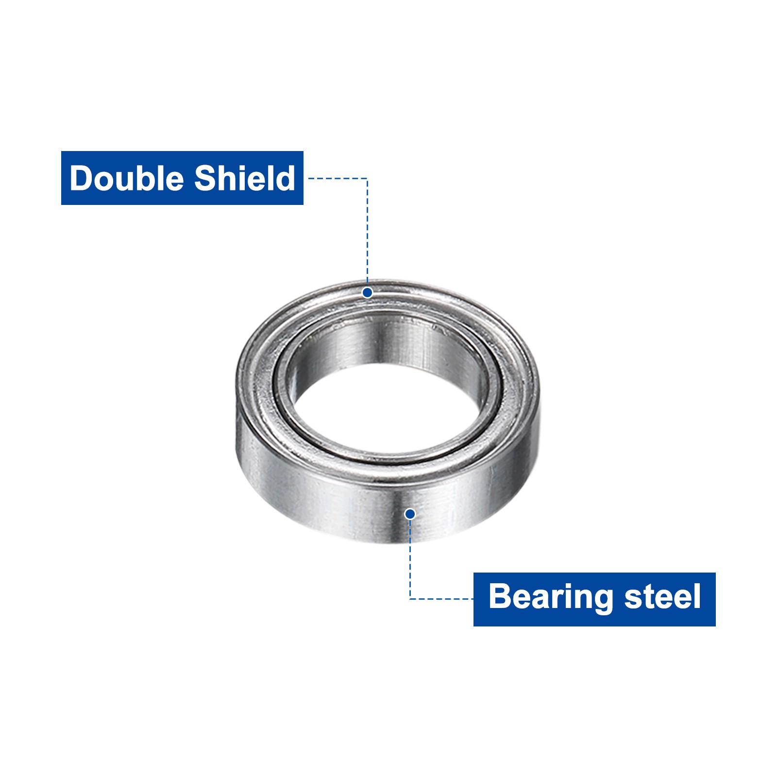 8Pcs MR117ZZ Deep Groove Ball Bearings, 7mm ID 11mm OD 3mm Width Bearing