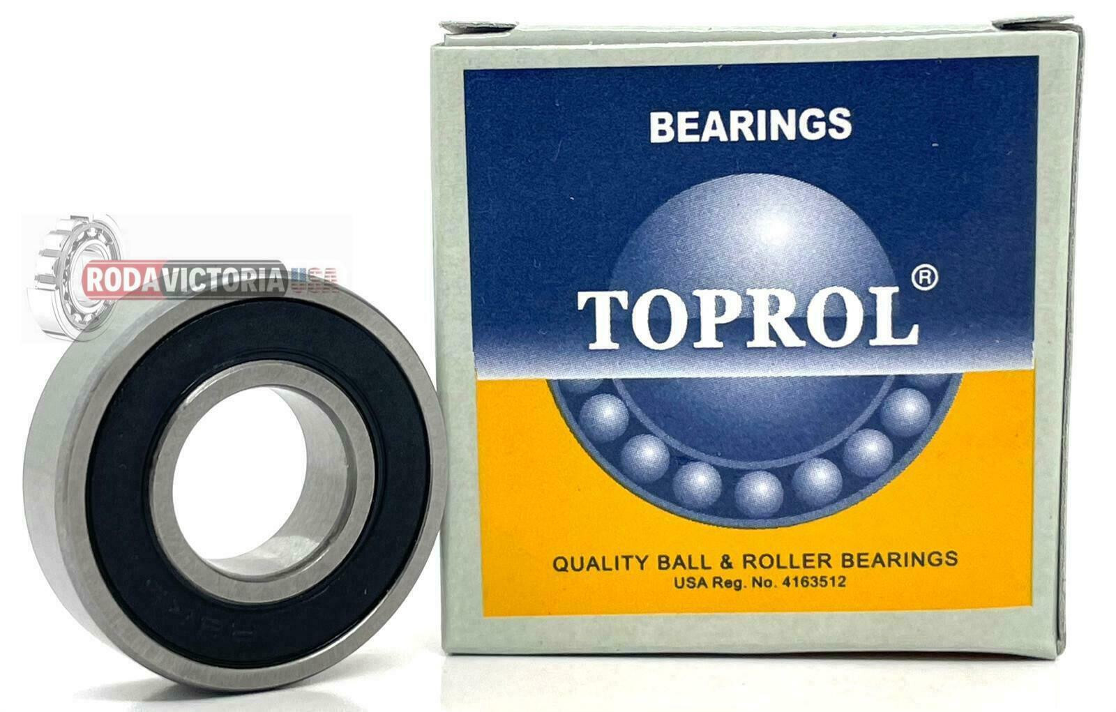TOPROL R8-2RS C3 Premium Rubber Sealed BallBearing 1/2″x1-1/8″x5/16″ R8RS TOPROL