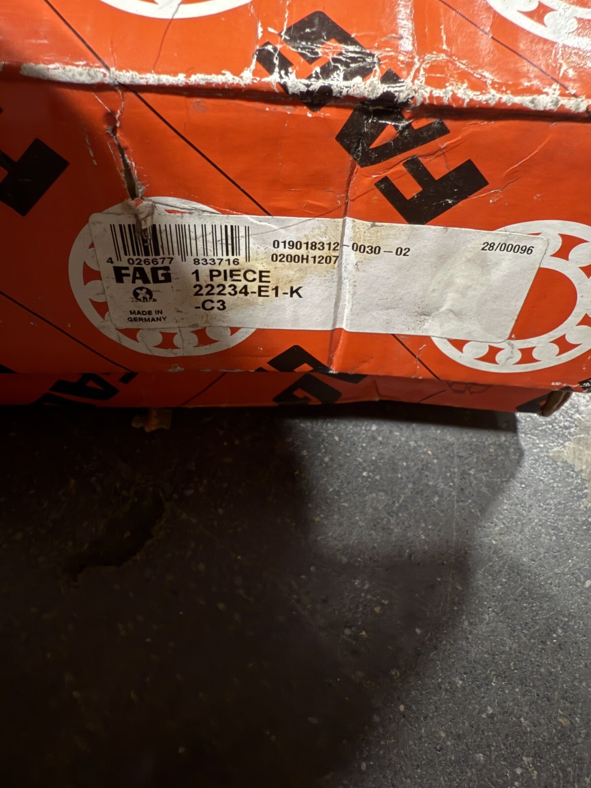 22234-E1-K-C3 FAG Spherical Roller Bearing-170x310x86mm Made In Germany !