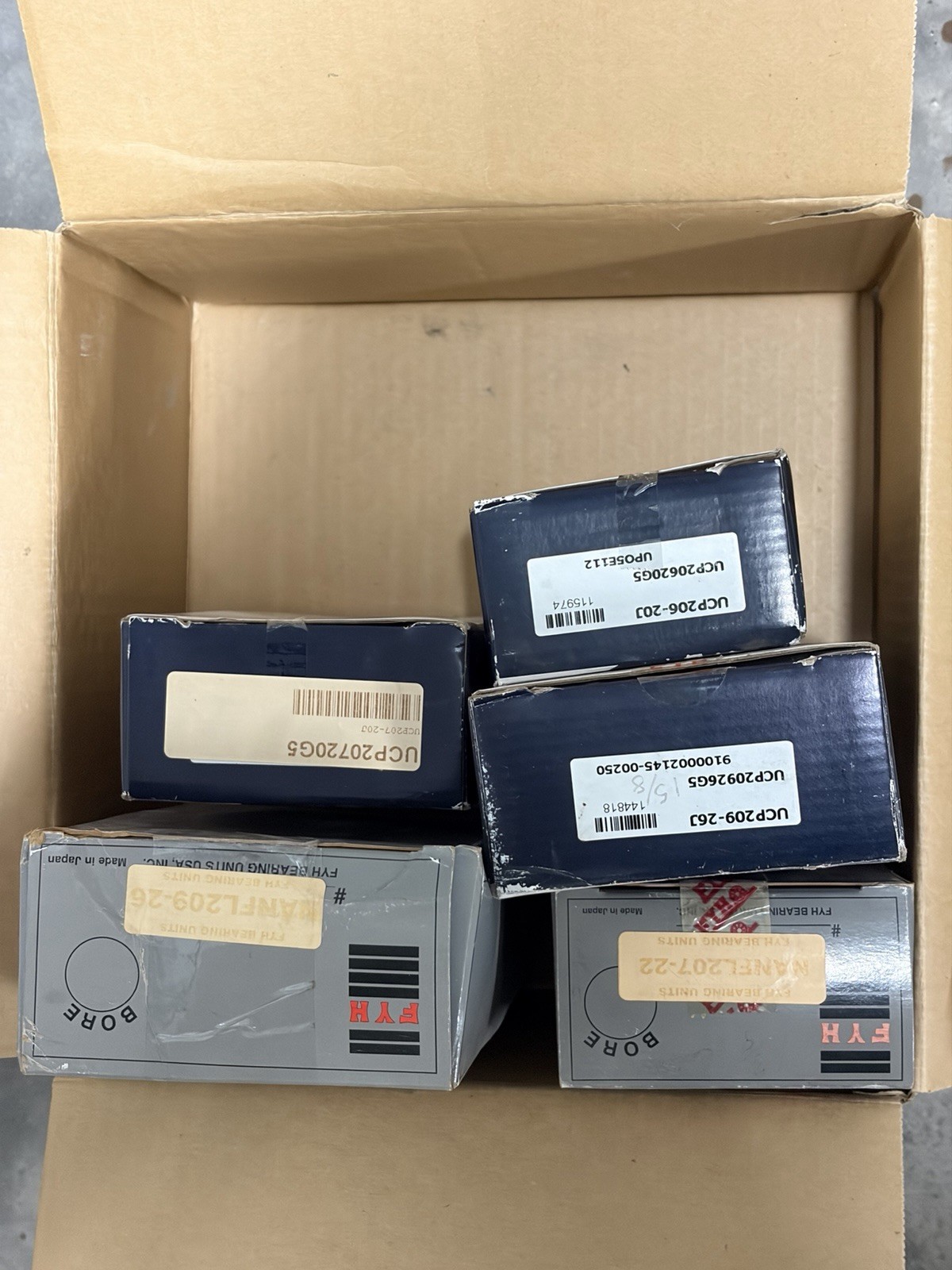 Lot of 5 FYH Bearing Units UCP206 UCP207 UCP209 NANFL207