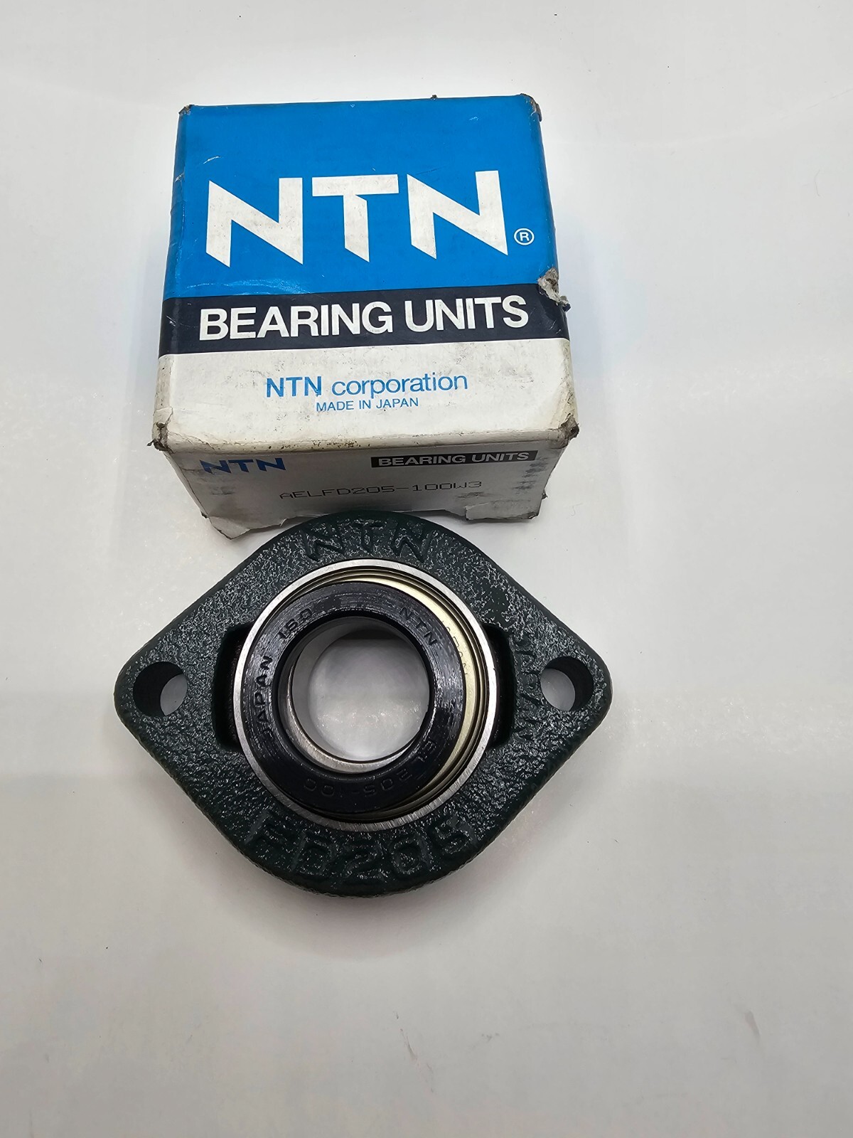 (QTY 2) NTN Flanged Housing & Bearing Unit AELFD205-100W3