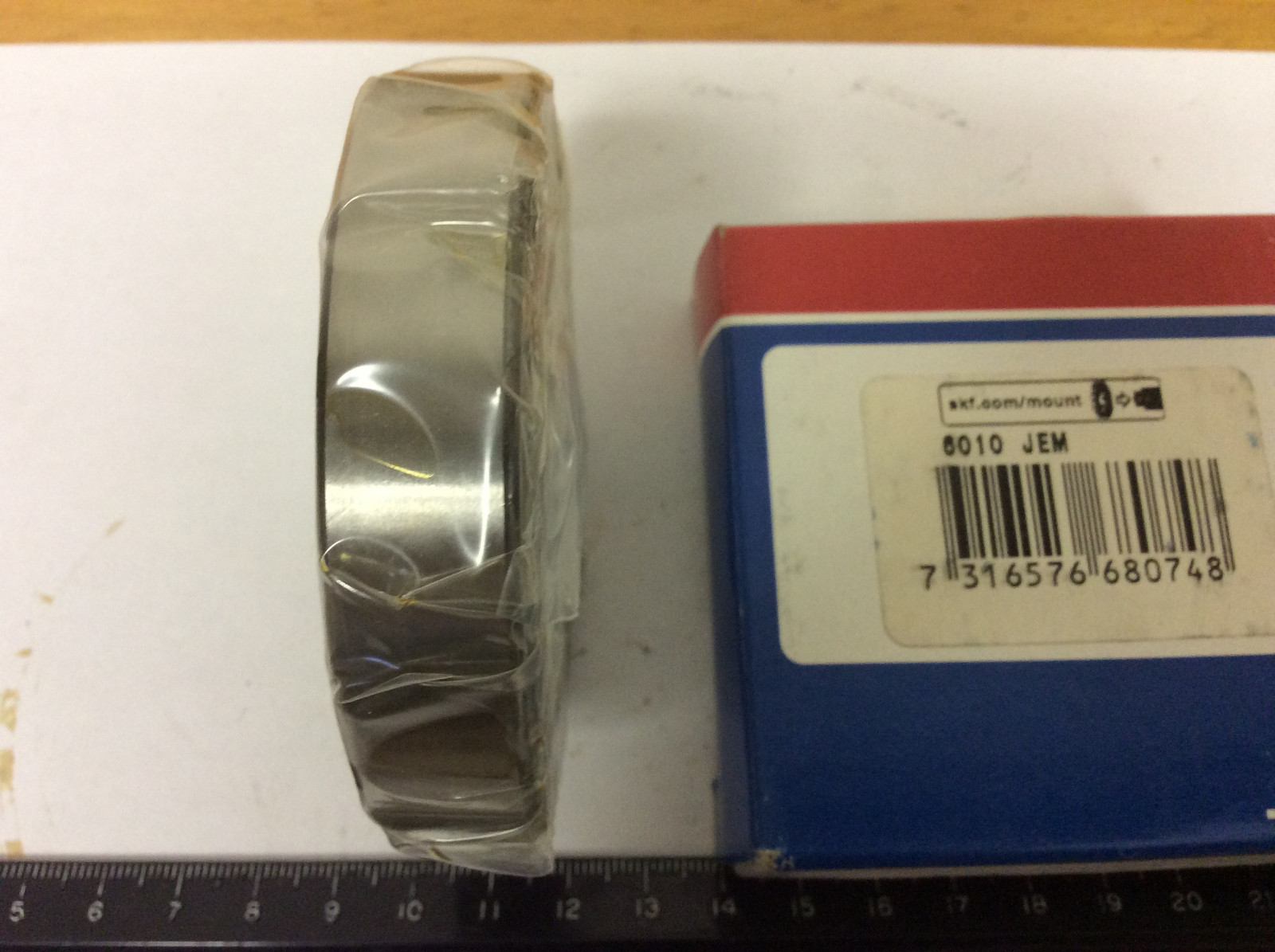 SKF Explorer 6010 JEM Deep Groove Bearing, 50mm ID X 80mm OD X 16mm Width