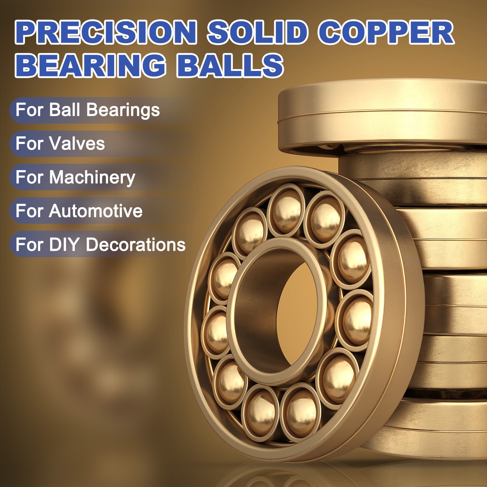 400Pcs Bearing Balls 0.5mm Diameter Solid Copper Precision