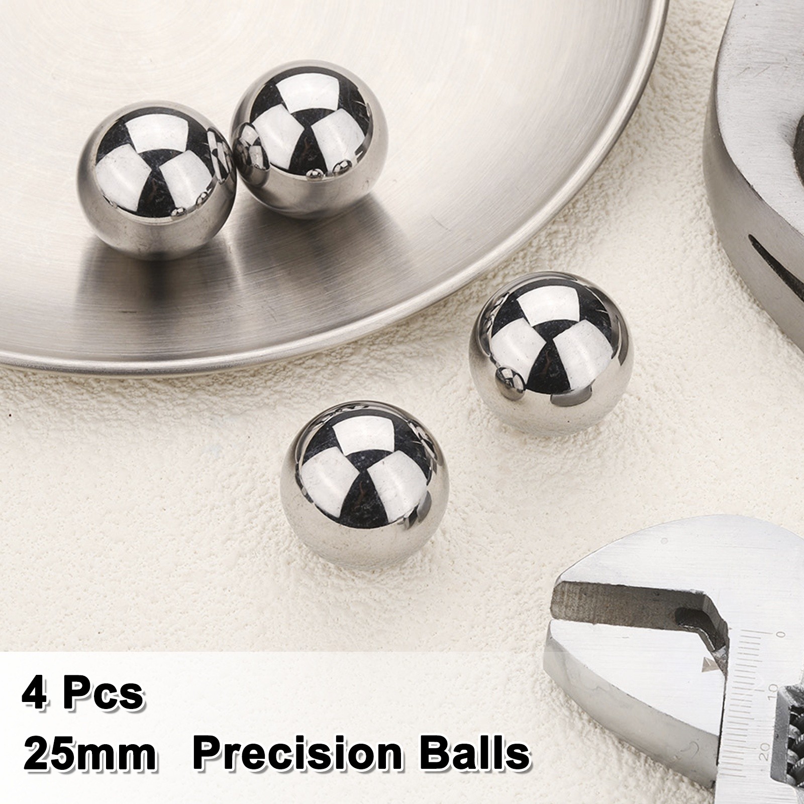 4pcs Precision Balls 25mm Diameter G200 Solid Chrome Steel Bearing Balls
