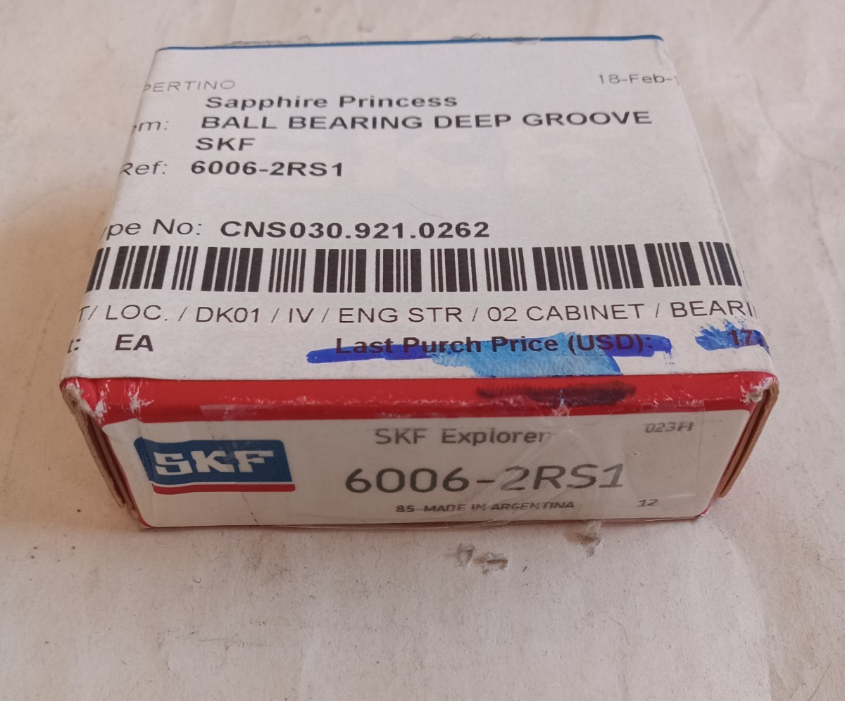 SKF 6006-2RS1 Double Rubber Seal Deep Groove Ball Bearing 30x55x13 mm NEW