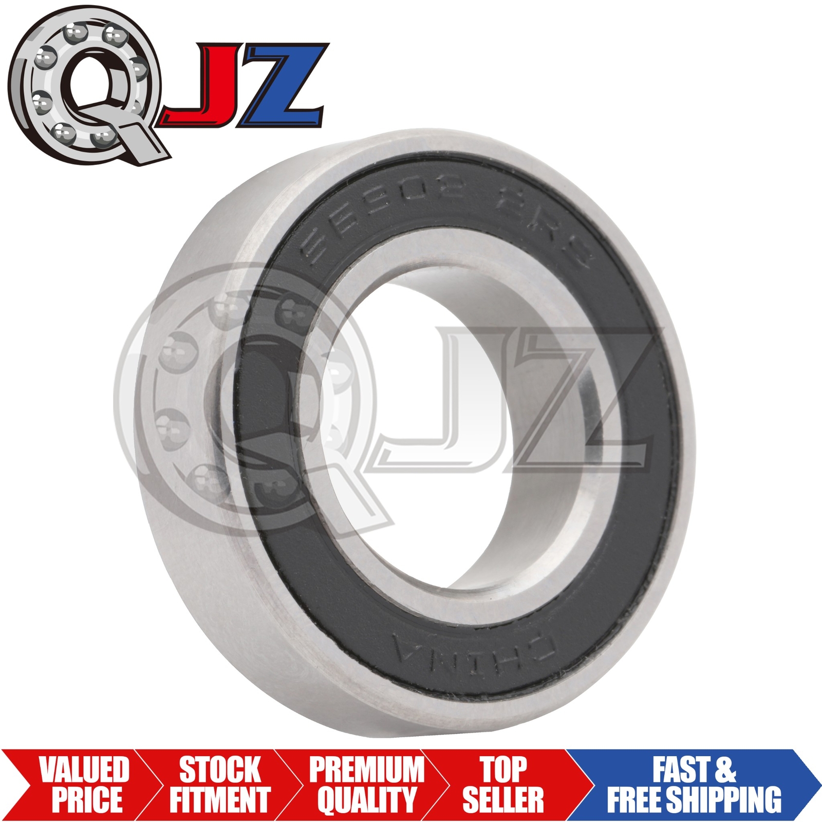 [Qty.1] S6902-2RS Stainless Deep Groove Ball Bearing [15mm ID x 28mm OD x 7mm W]