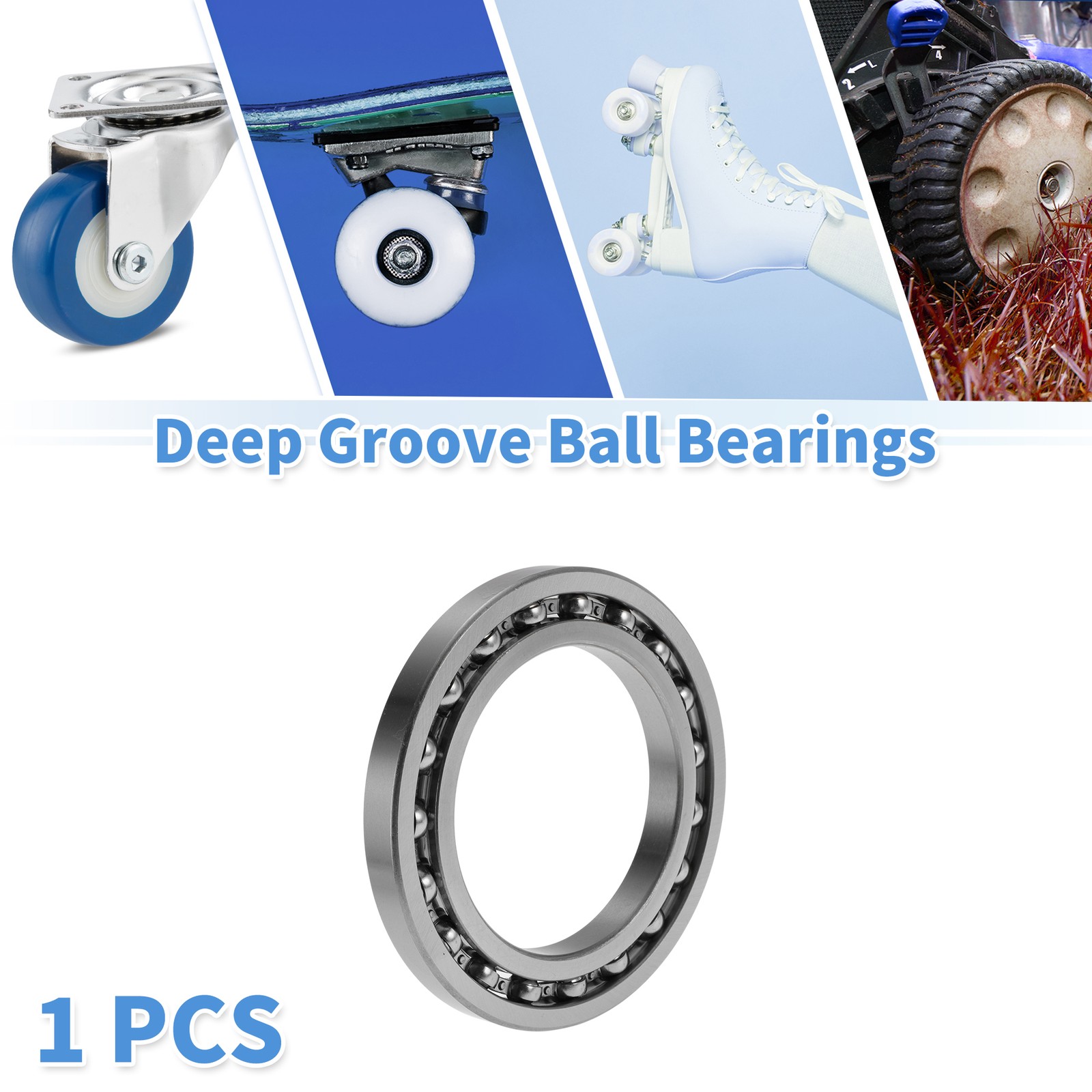 16020 Deep Groove Ball Bearings 100x150x16mm 1 Pcs Silver Tone