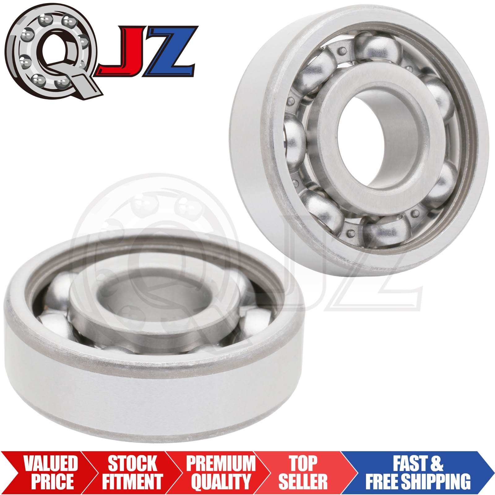 [Qty.2] 6303-OPEN Deep Groove/Radial Ball Bearing [17mm ID x 47mm OD x 10mm W]