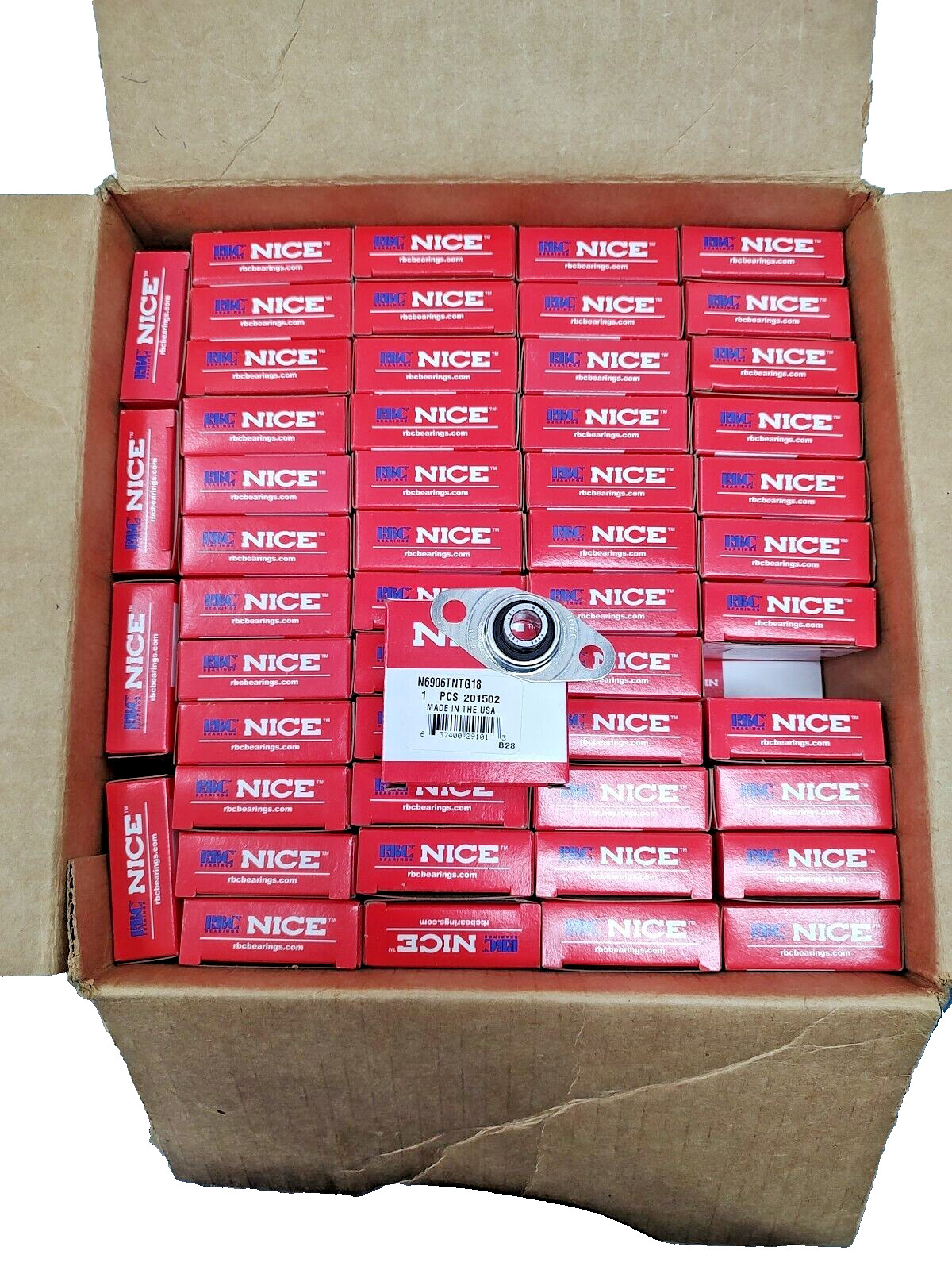 (10 PCS) NEW RBC NICE BEARING N6906 TNTG18 3/8 Bore 2-bolt Flange Made In USA