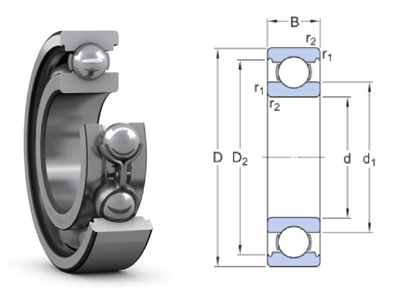 100x 6006 MGM 30x55x13 mm, deep groove ball bearings, GCSAP02134
