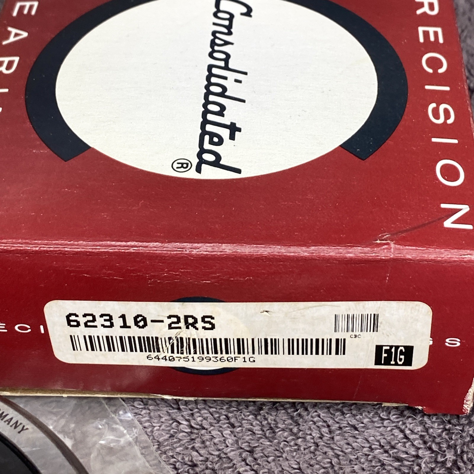 Consolidated Bearings 62310-2RS DGBB Cartridge Bearing 50x110x40 mm NOS NIB