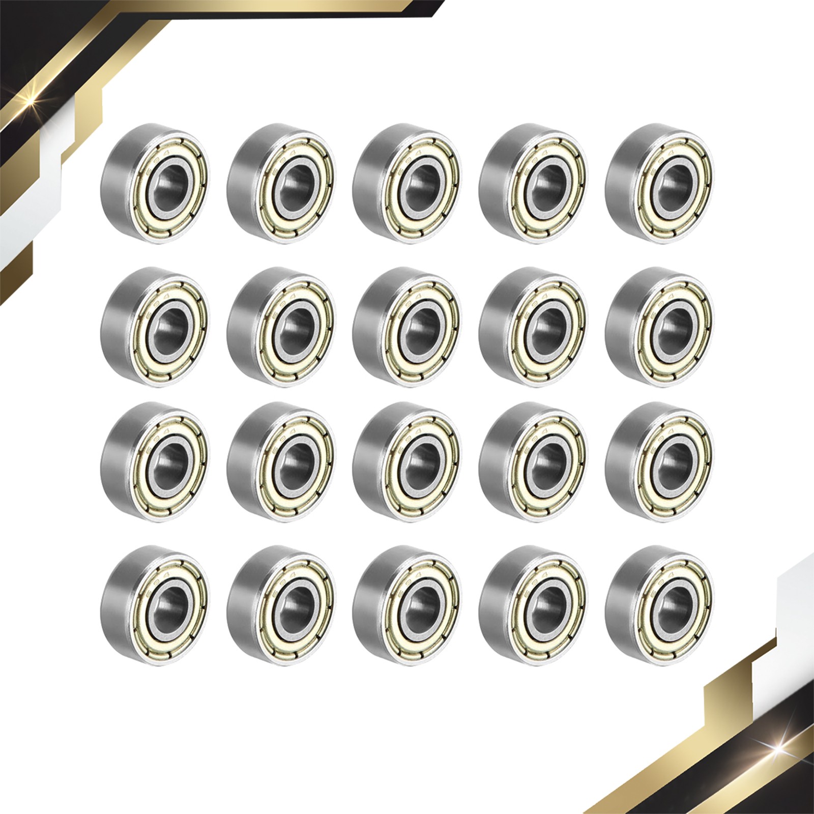 20 Set Deep Groove Ball Bearing 694ZZ Double Shield Carbon Steel Bearings