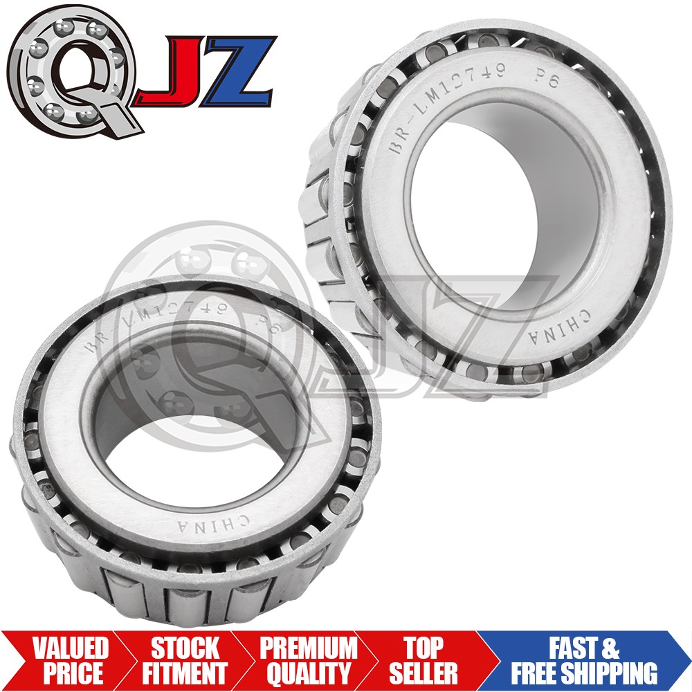 [2-Pack] LM12749 Tapered Roller Bearing Single Cone [0.87 in Bore x 0.66 in W]