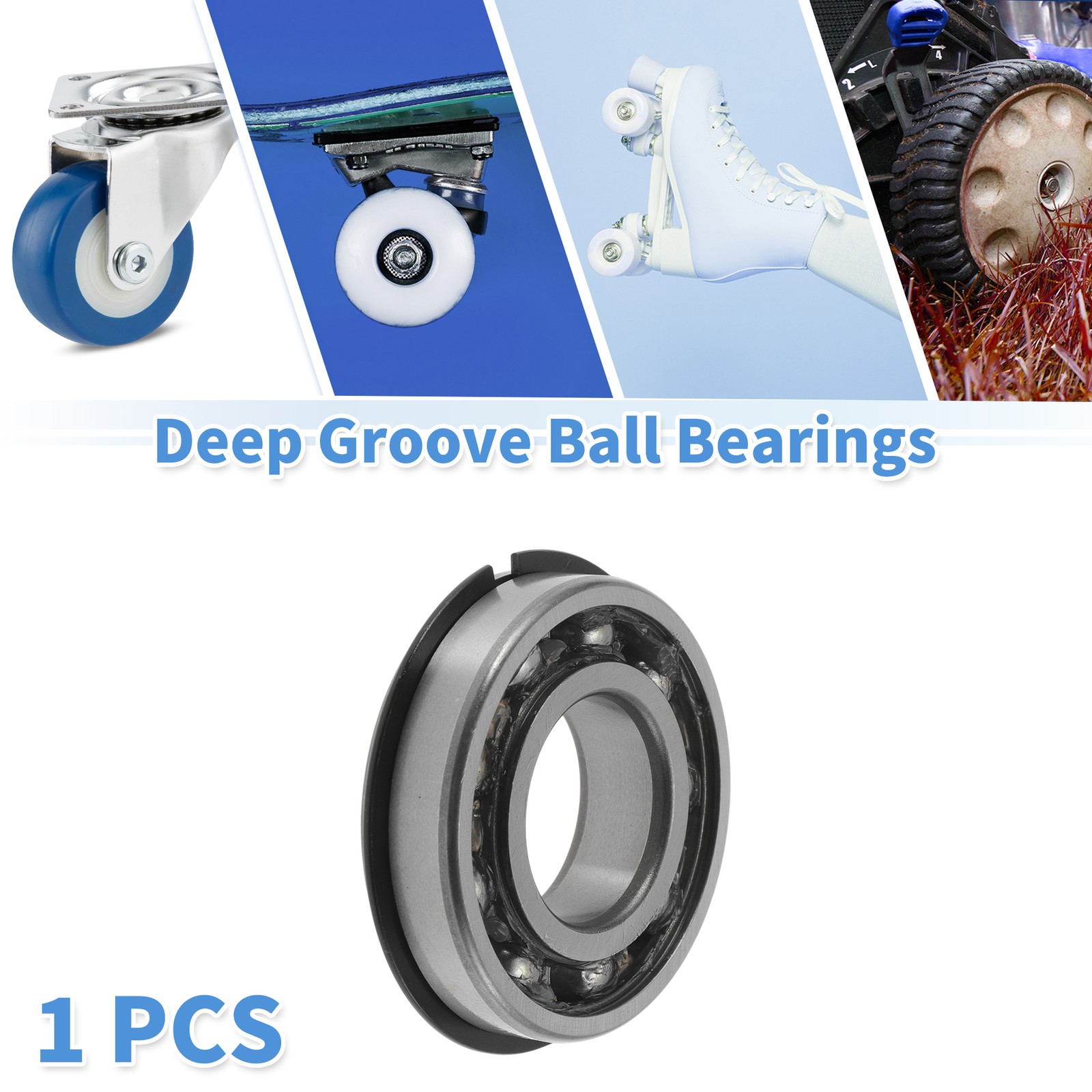 6206NR Deep Groove Ball Bearings 30x62x16mm 1Pc Scooter Skateboard Wheel