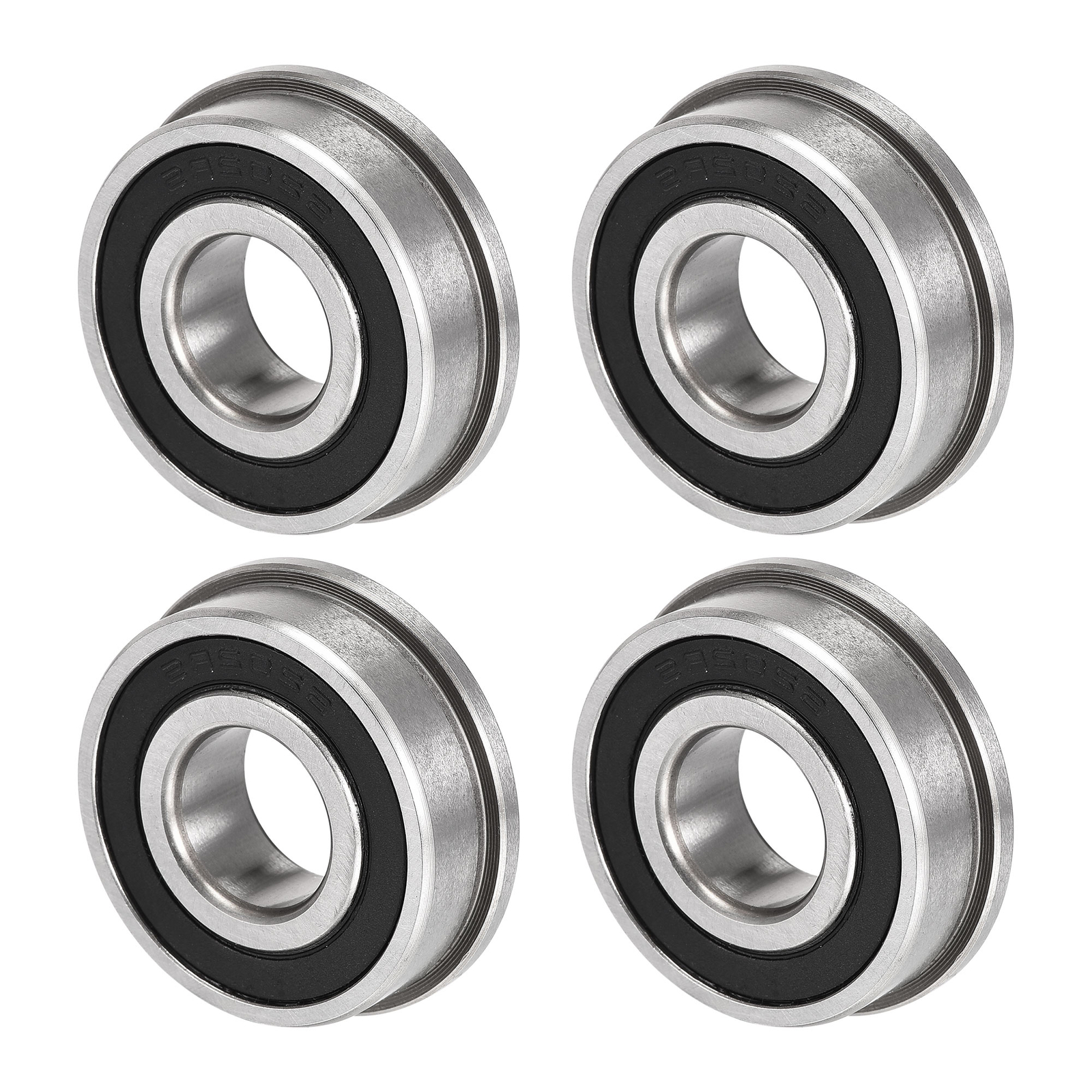 4Pack F6202-2RS 15mmx35mmx11mm Flange Ball Bearing Both Side Sealed Chrome Steel