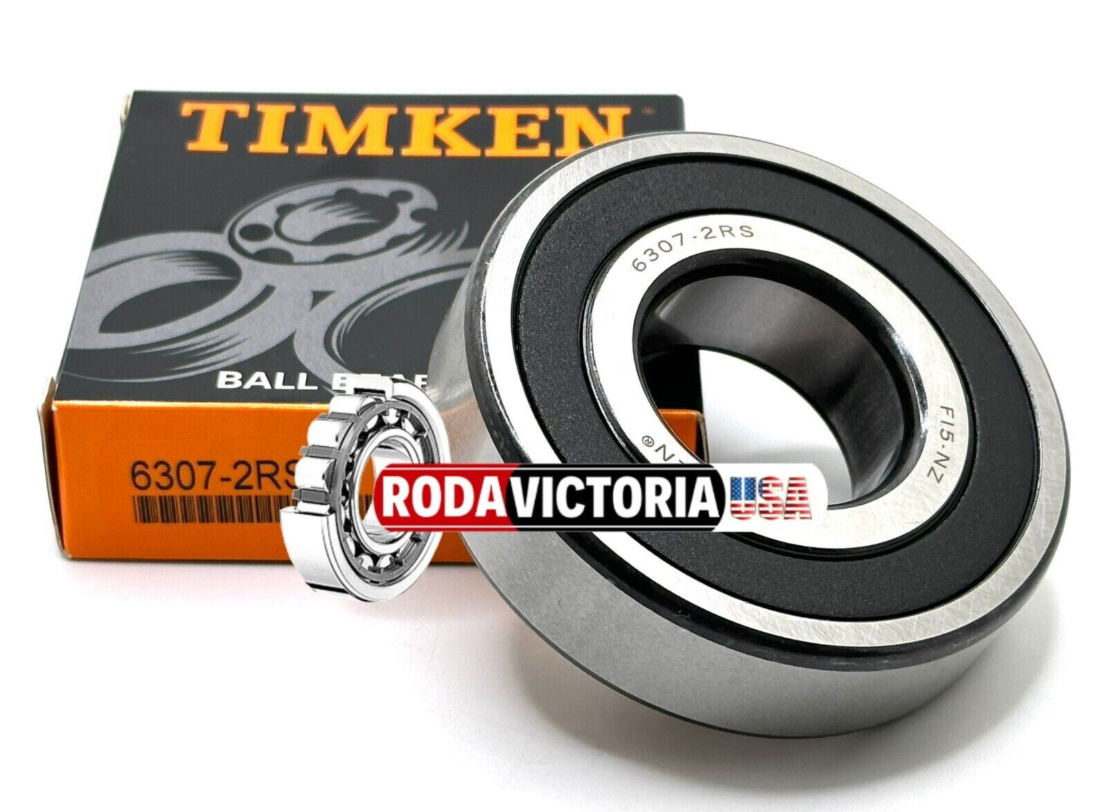 TIMKEN 6307 2RS DEEP GROOVE BALL BEARING RUBBER SEALED 35x80x21 mm