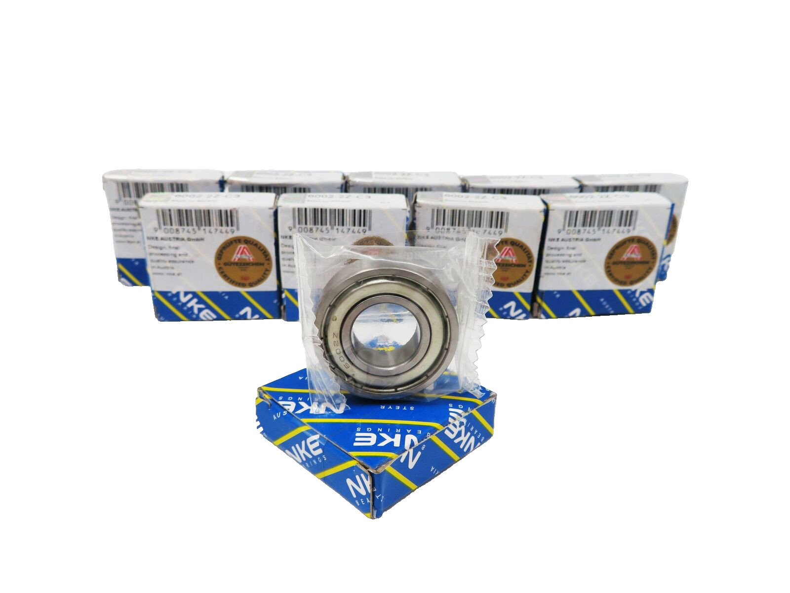 10 x NKE 6002-2Z-C3 deep groove ball bearing 2Z/ZZ 15x32x9mm