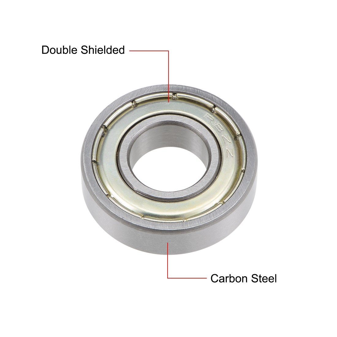 R8ZZ Deep Groove Ball Bearings Z2 1/2 x 1-1/8 x 5/16inch Double Shielded 5pcs