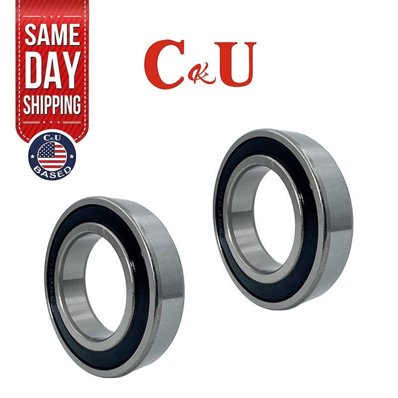 2PCS 6008-2RS Deep Groove Ball Bearings 40x68x15mm Double Rubber Sealed