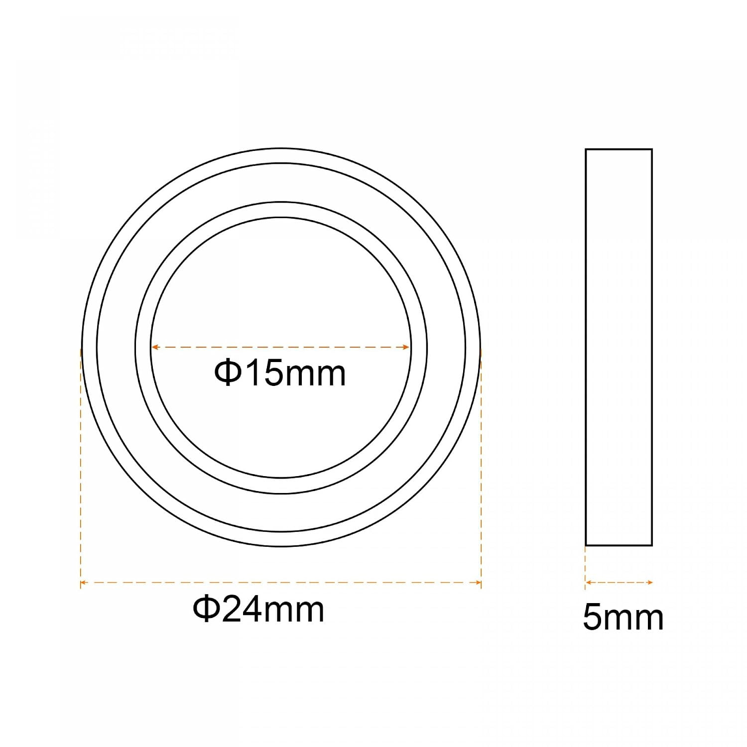 Uxcell 6802-2RS Ceramic Bearings 15Mm X 24Mm X 5Mm Si3N4 Silicon Nitride Bearin