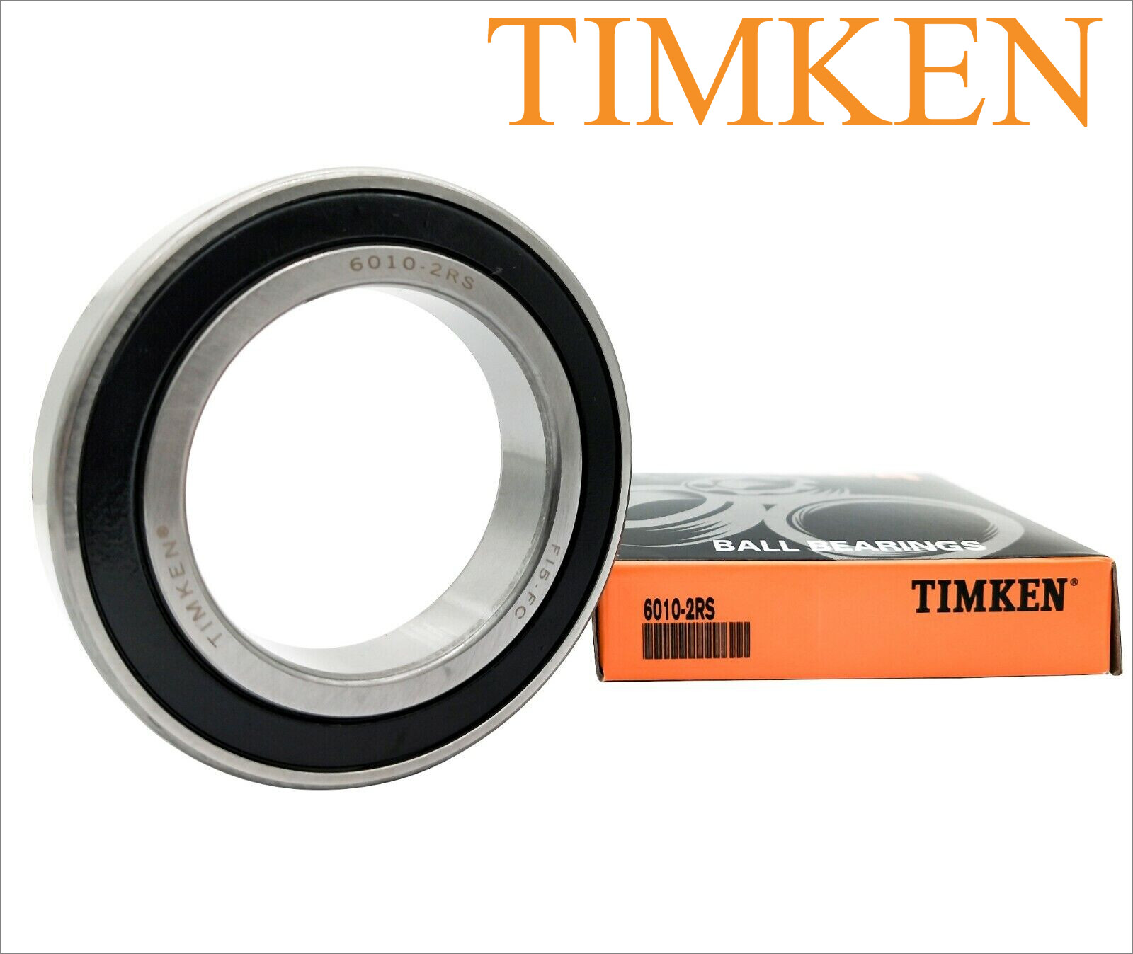 TIMKEN 6010-2RS 50X80X16 Double Rubber Seal Ball Bearings Free Shipping