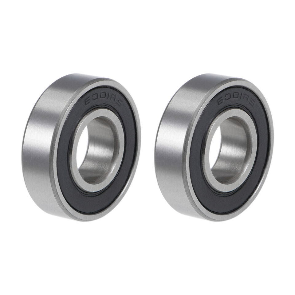 6000-2RS Deep Groove Ball Bearings 10x26x8mm Double Sealed Chrome Steel 6Pcs