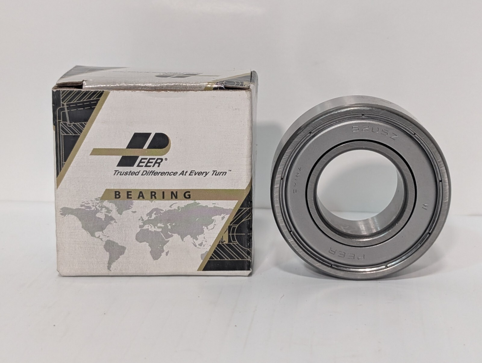 [3] Peer 5205-ZZ Double Row Radial Ball Bearing 25x52x20.638mm 2019R01062