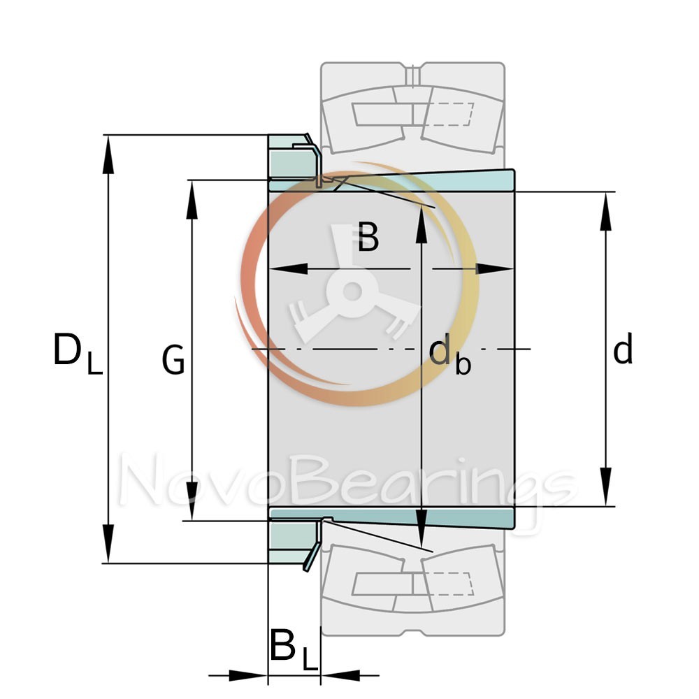 H308 Adapter sleeve for 35 mm shaft / 40 mm tapered 1:12 bore bearings by CX