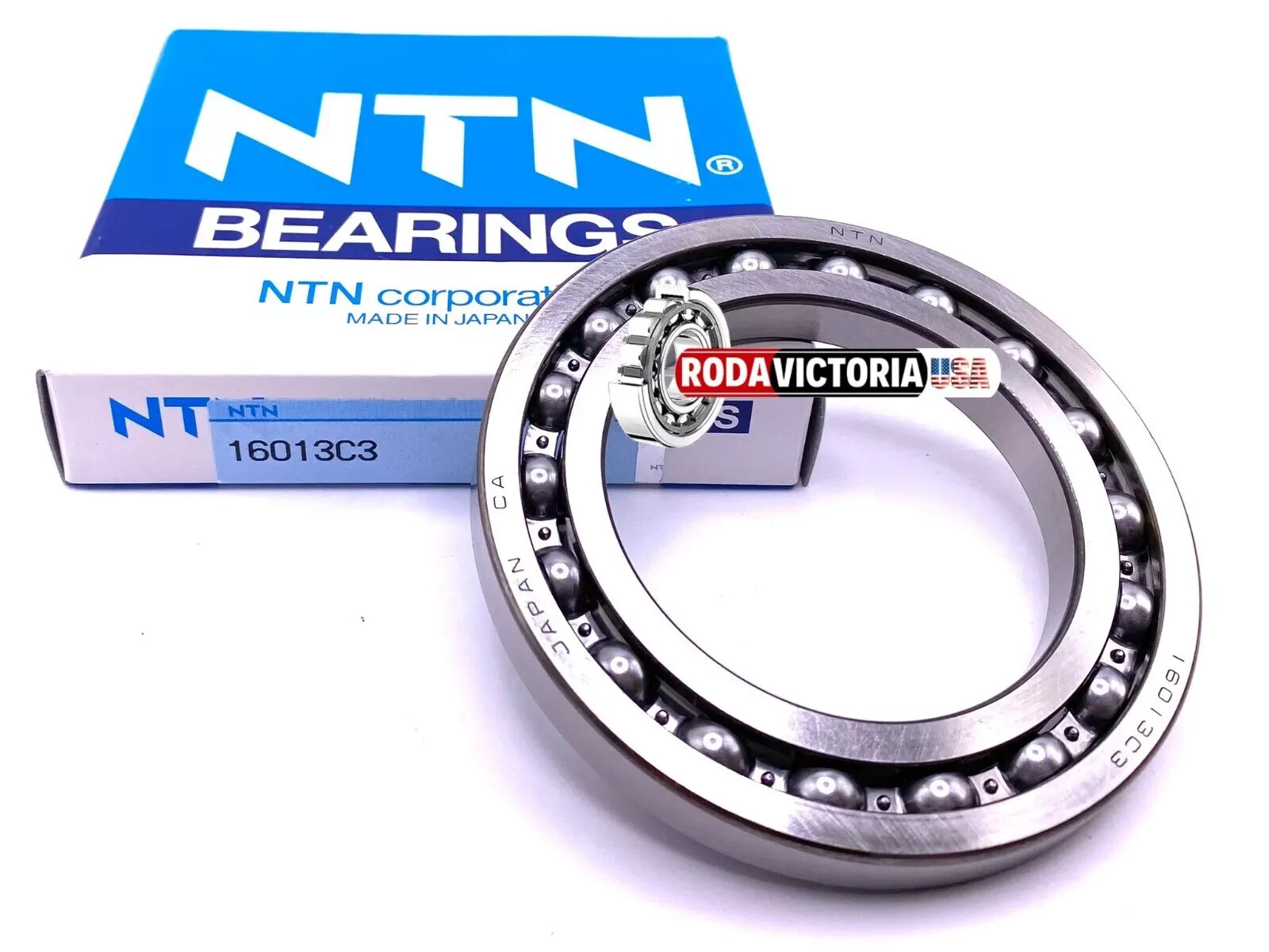 NTN Japan 16013 C3 Deep Groove Ball Bearing, Open Type, No Seals 65x100x11 mm