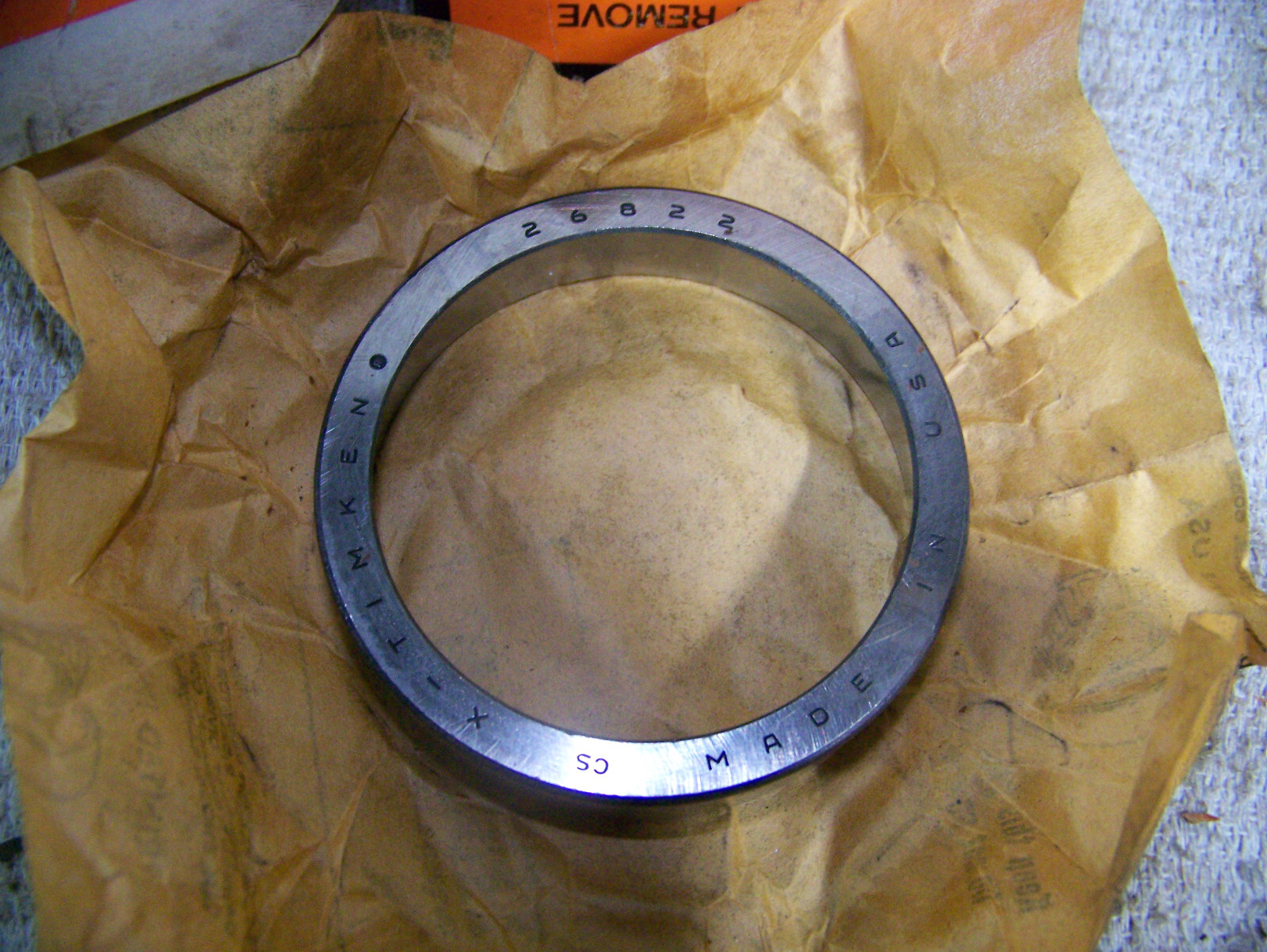 TIMKIN 26822, Tapered Roller Bearing Cup, New Old Stock, Made In USA