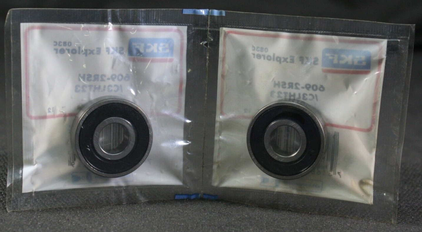 Two (2) SKF 609-2RSH/C3 LHT23 Deep Groove Bearing 9MM ID NEW