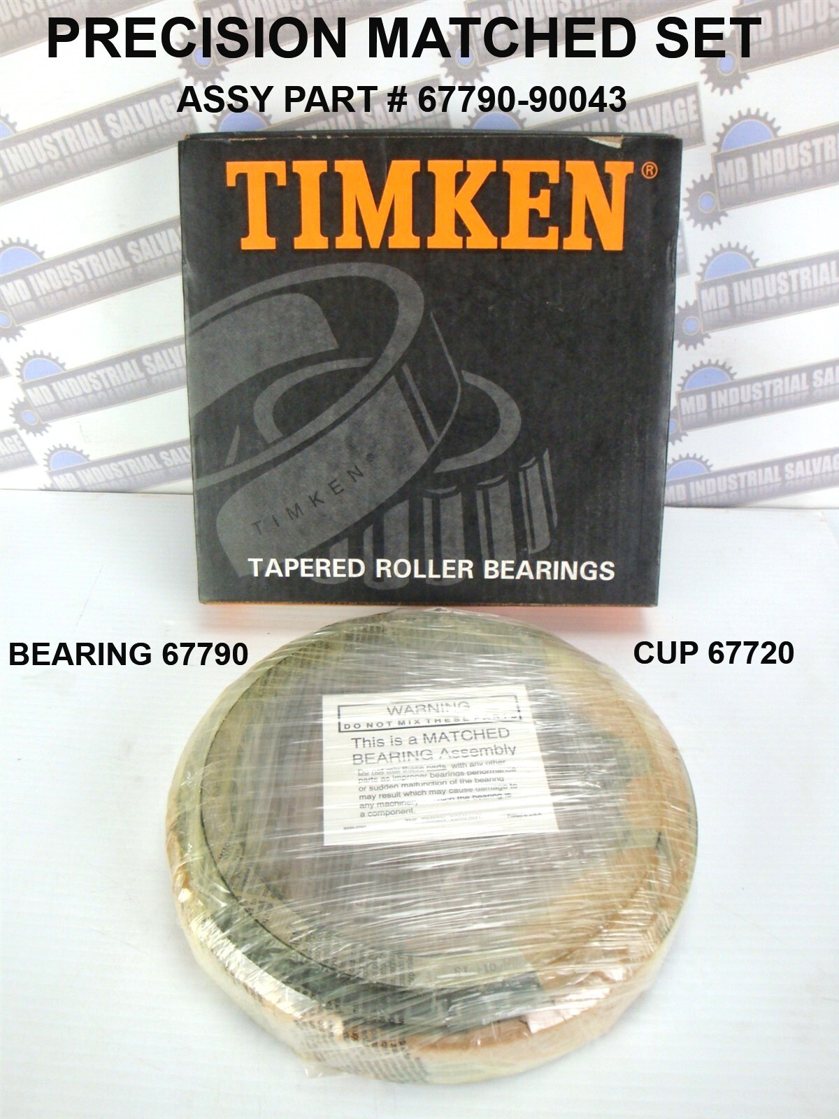 TIMKEN – 67790-90043 67720 Tapered Roller Bearing 9.75 x 7 x 1.875 (NEW in BOX)